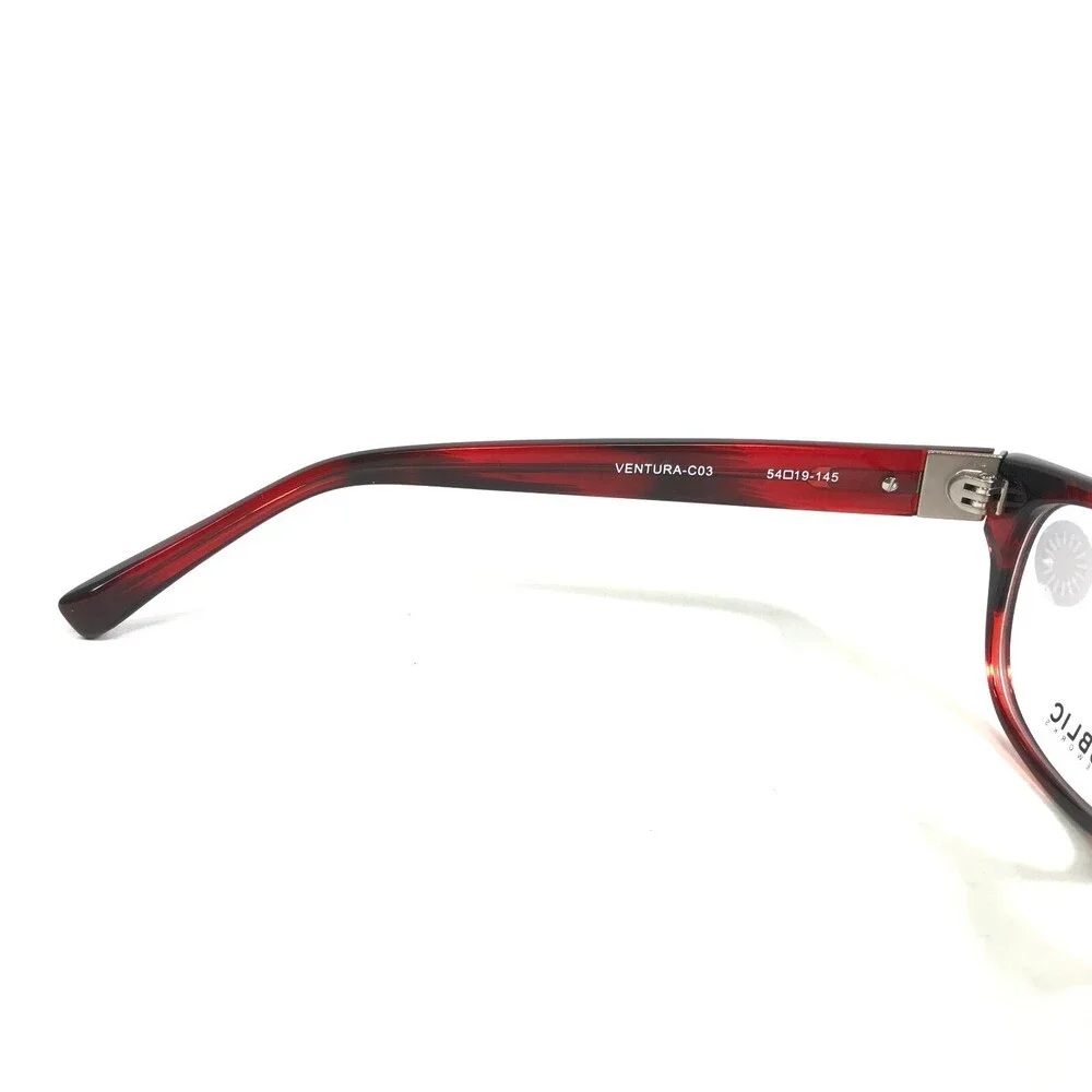 Public Eyeworks Eyeglasses Frames VENTURA-C03 Red Tortoise Rectangular 54-19-145